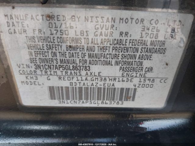 Nissan Versa 1.6 S+ Image 4