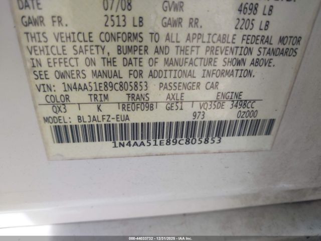 Nissan Maxima 3.5 Sv Image 3